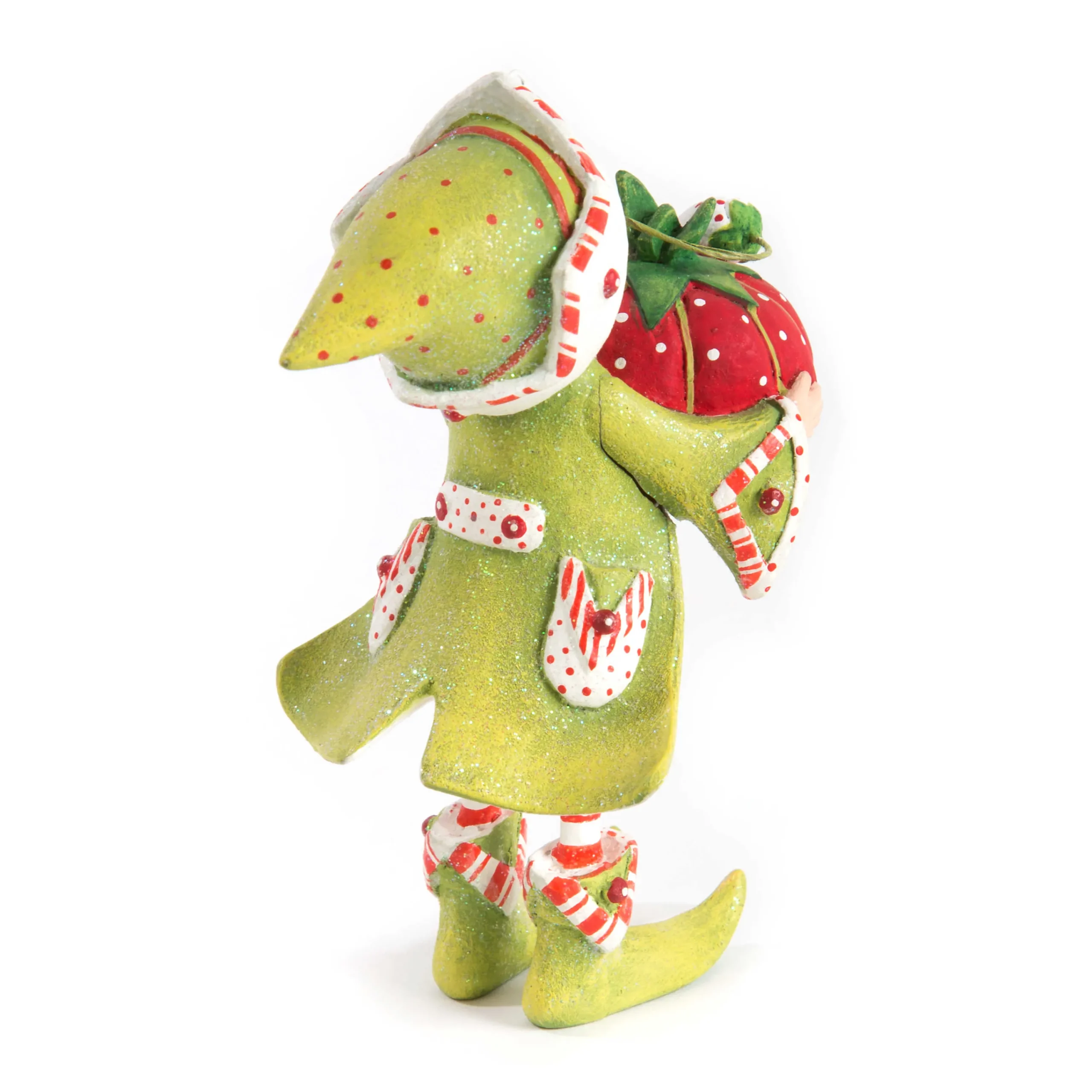 MacKenzie-Childs Patience Brewster Dash Away Prancer's Elf Ornament| Holiday