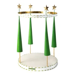 MacKenzie-Childs Patience Brewster Dash Away Reindeer Mini Ornament Display| Holiday