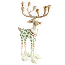 MacKenzie-Childs Patience Brewster Dash Away Vixen Reindeer Candelabra| Holiday|Candles & Fragrances