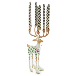 MacKenzie-Childs Patience Brewster Dash Away Vixen Reindeer Candelabra| Holiday|Candles & Fragrances