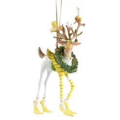 MacKenzie-Childs Patience Brewster Dash Away Prancer Reindeer Ornament| Holiday