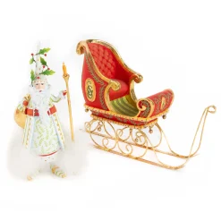 MacKenzie-Childs Patience Brewster Dash Away Candlelight Santa Ornament| Holiday