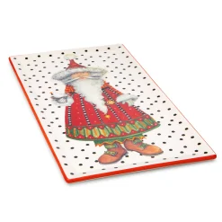 MacKenzie-Childs Patience Brewster Dash Away Santa Platter| Holiday|Serveware