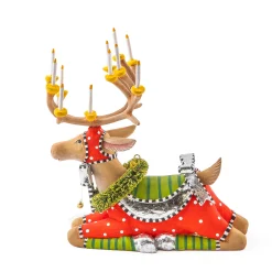MacKenzie-Childs Patience Brewster Dash Away Sitting Dasher Reindeer Figure| Holiday