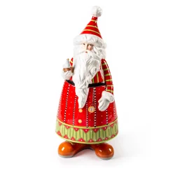 MacKenzie-Childs Patience Brewster Dash Away Santa Cookie Jar| Holiday|Kitchen Storage & Organization