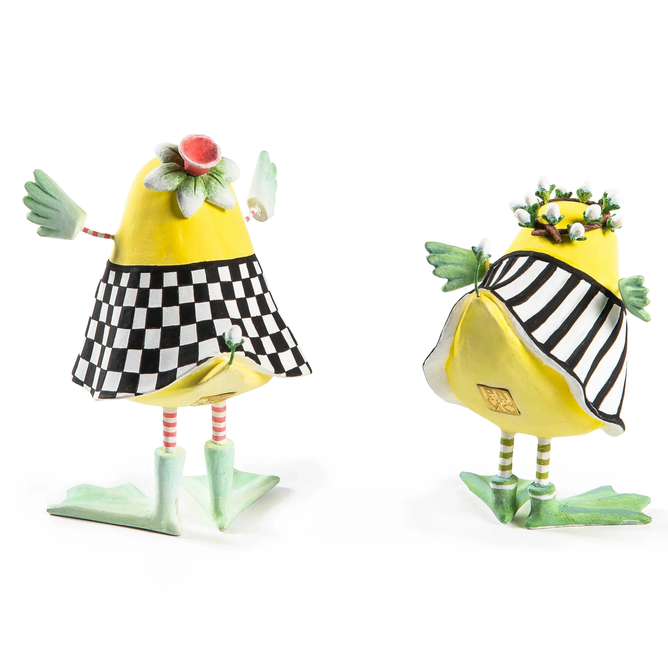 MacKenzie-Childs Patience Brewster Dressed Up Chicks, Set of 2| Easter|Spring