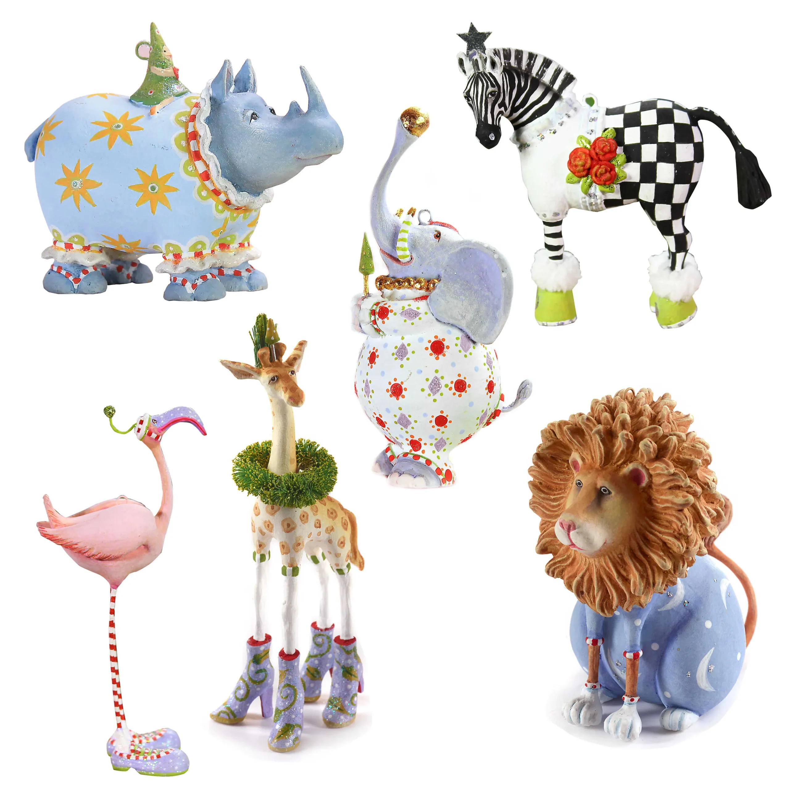 MacKenzie-Childs Patience Brewster Jambo Mini Ornament Set| Holiday