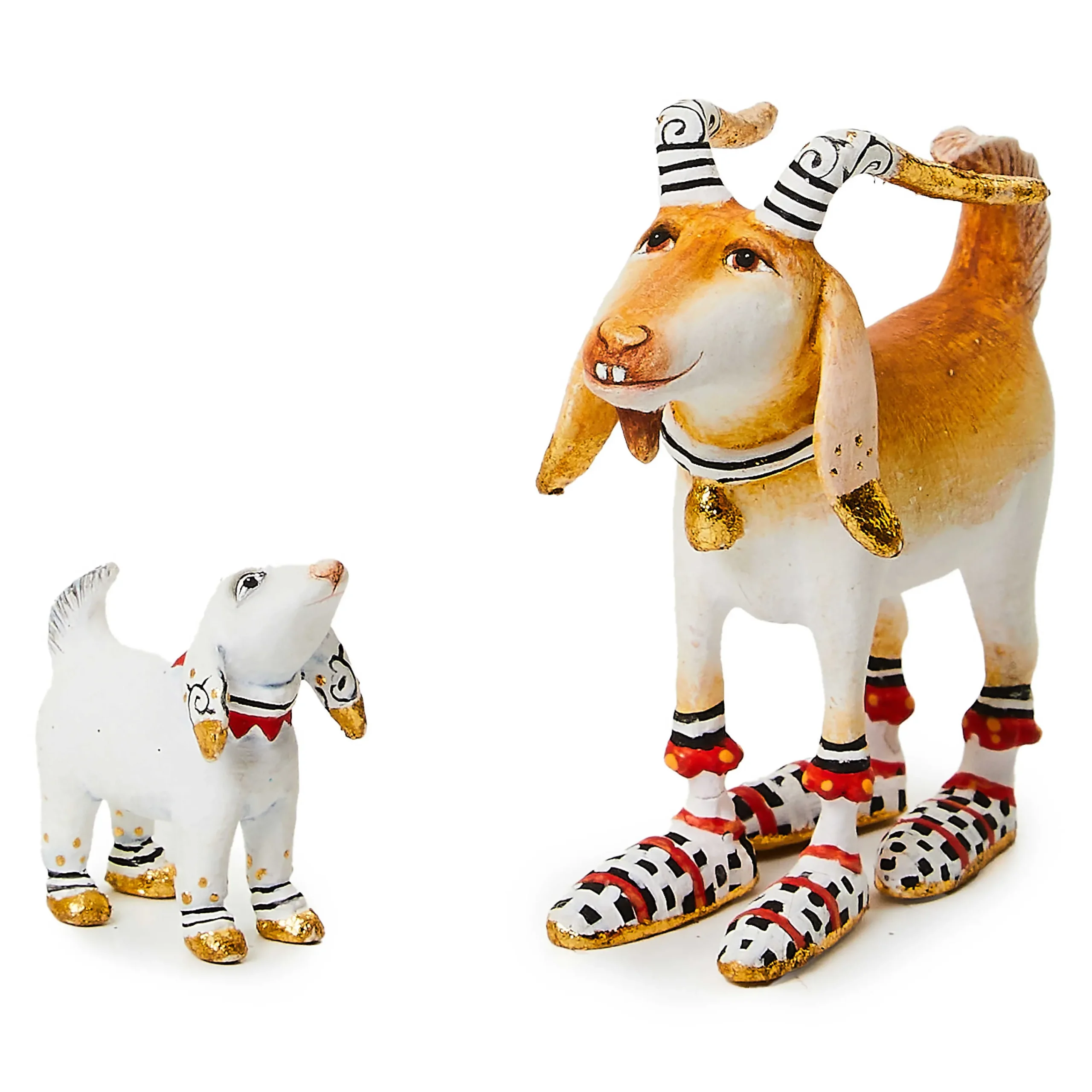 MacKenzie-Childs Patience Brewster Mini Nativity Nathan Noel Goat Figures| Holiday|Room Accents