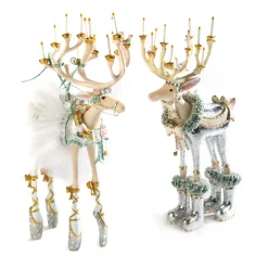 MacKenzie-Childs Patience Brewster Moonbeam Dasher Reindeer Figure| Holiday|Room Accents