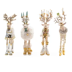 MacKenzie-Childs Patience Brewster Moonbeam Reindeer Figure Set-B| Holiday