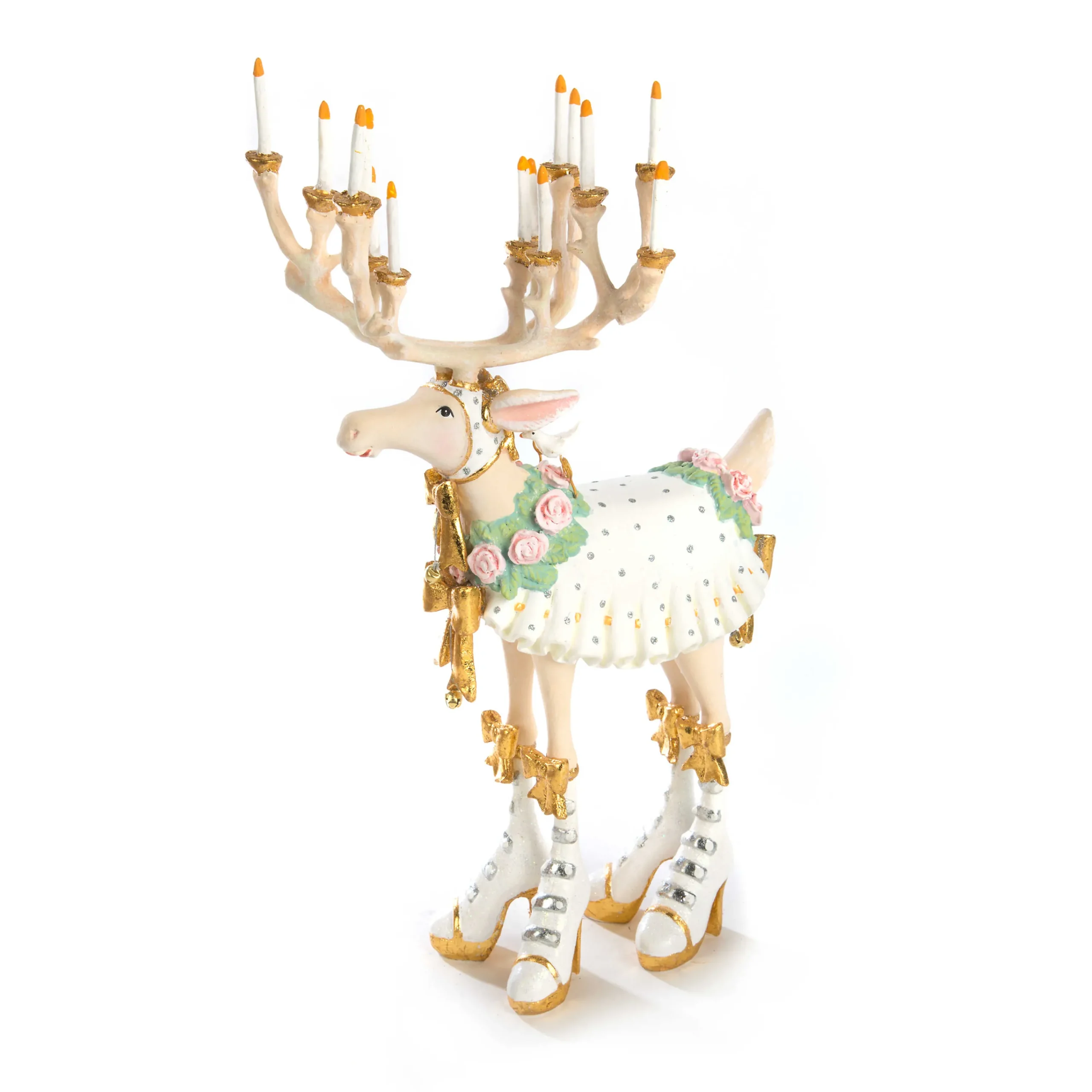 MacKenzie-Childs Patience Brewster Moonbeam Donna Reindeer Figure| Holiday|Room Accents