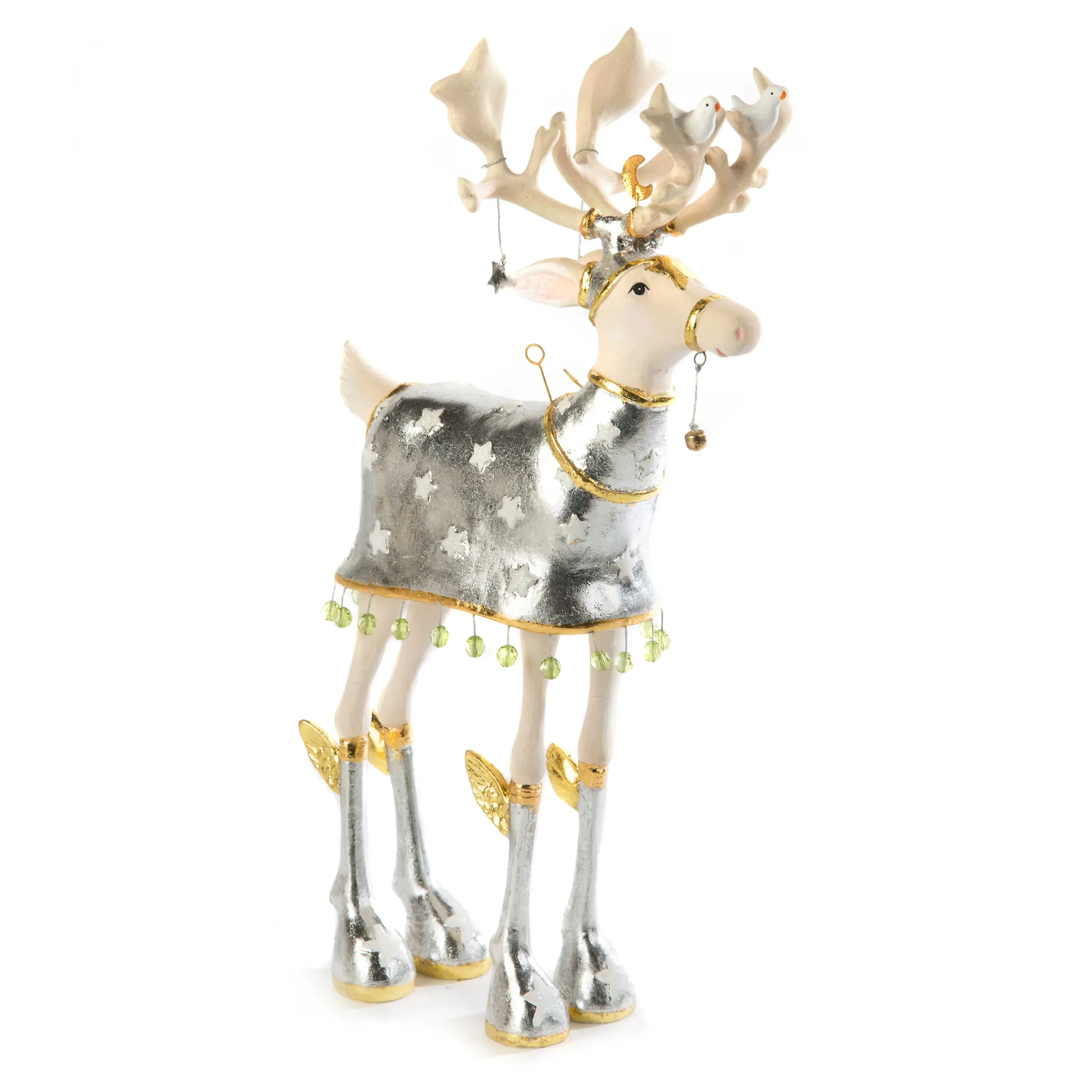 MacKenzie-Childs Patience Brewster Moonbeam Comet Reindeer Figure| Holiday|Room Accents