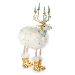MacKenzie-Childs Patience Brewster Moonbeam Blitzen Reindeer Figure| Holiday|Room Accents
