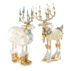 MacKenzie-Childs Patience Brewster Moonbeam Blitzen Reindeer Figure| Holiday|Room Accents