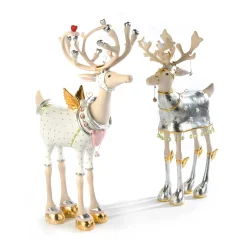MacKenzie-Childs Patience Brewster Moonbeam Cupid Reindeer Figure| Holiday|Room Accents