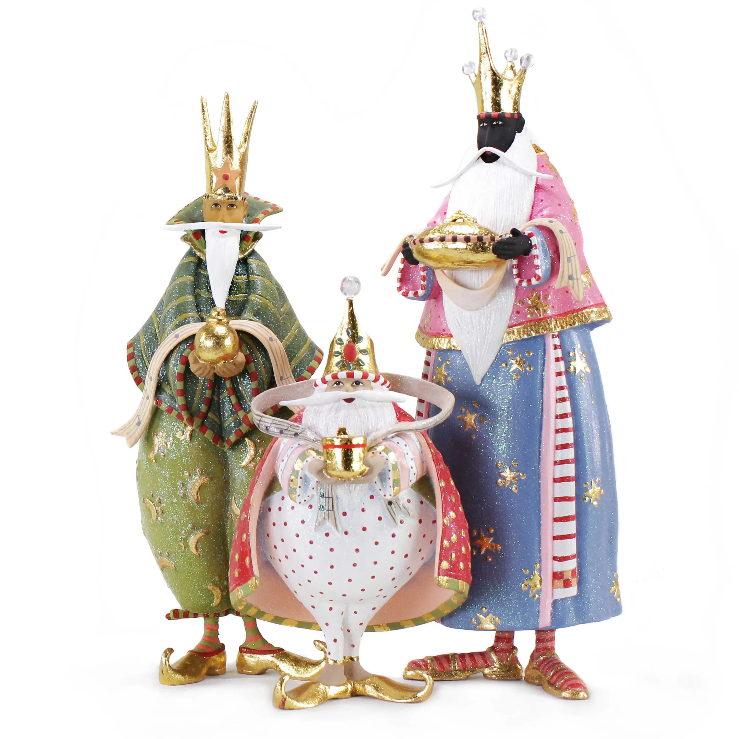 MacKenzie-Childs Patience Brewster Nativity World Magi Figures| Holiday|Room Accents