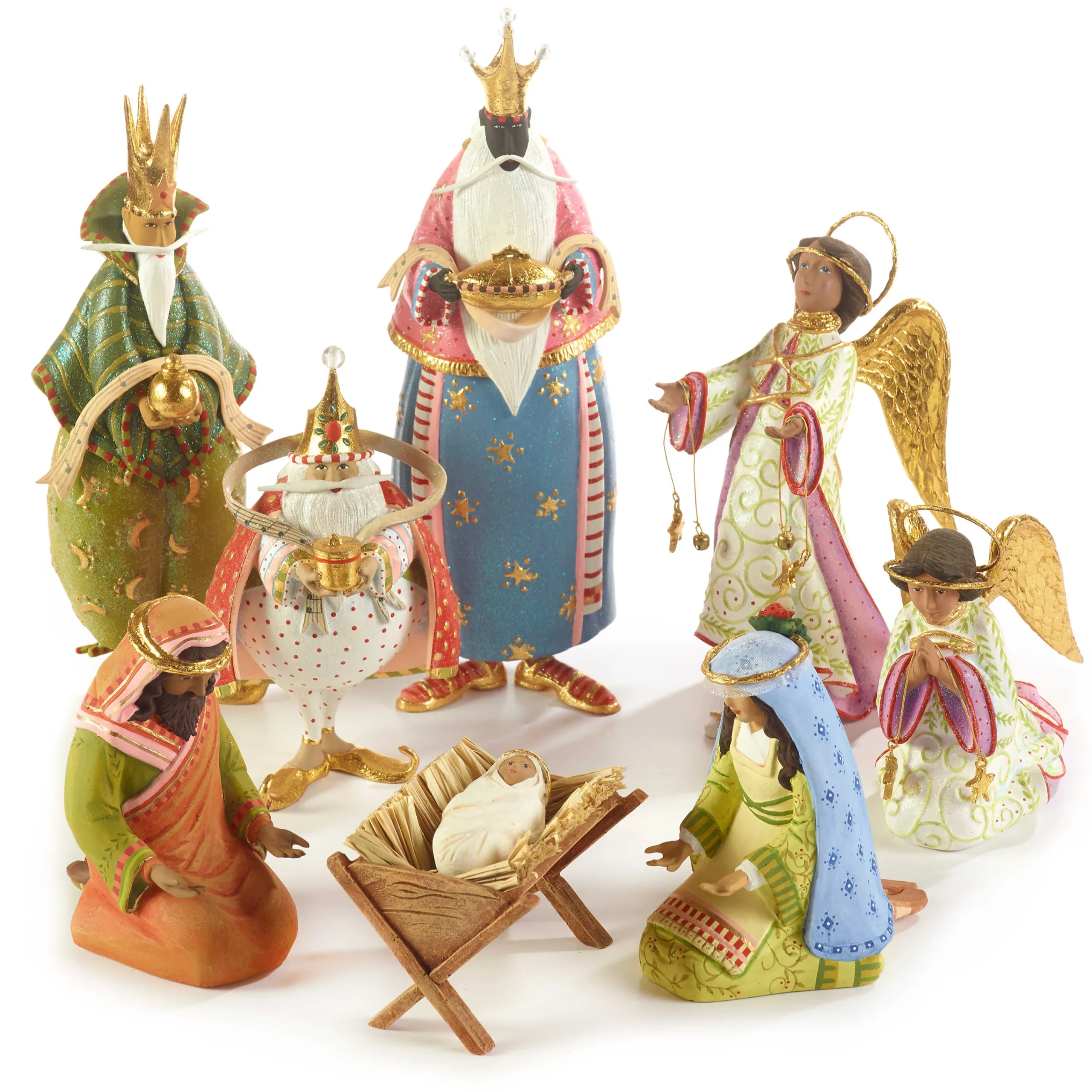 MacKenzie-Childs Patience Brewster Nativity World Magi Figures| Holiday|Room Accents