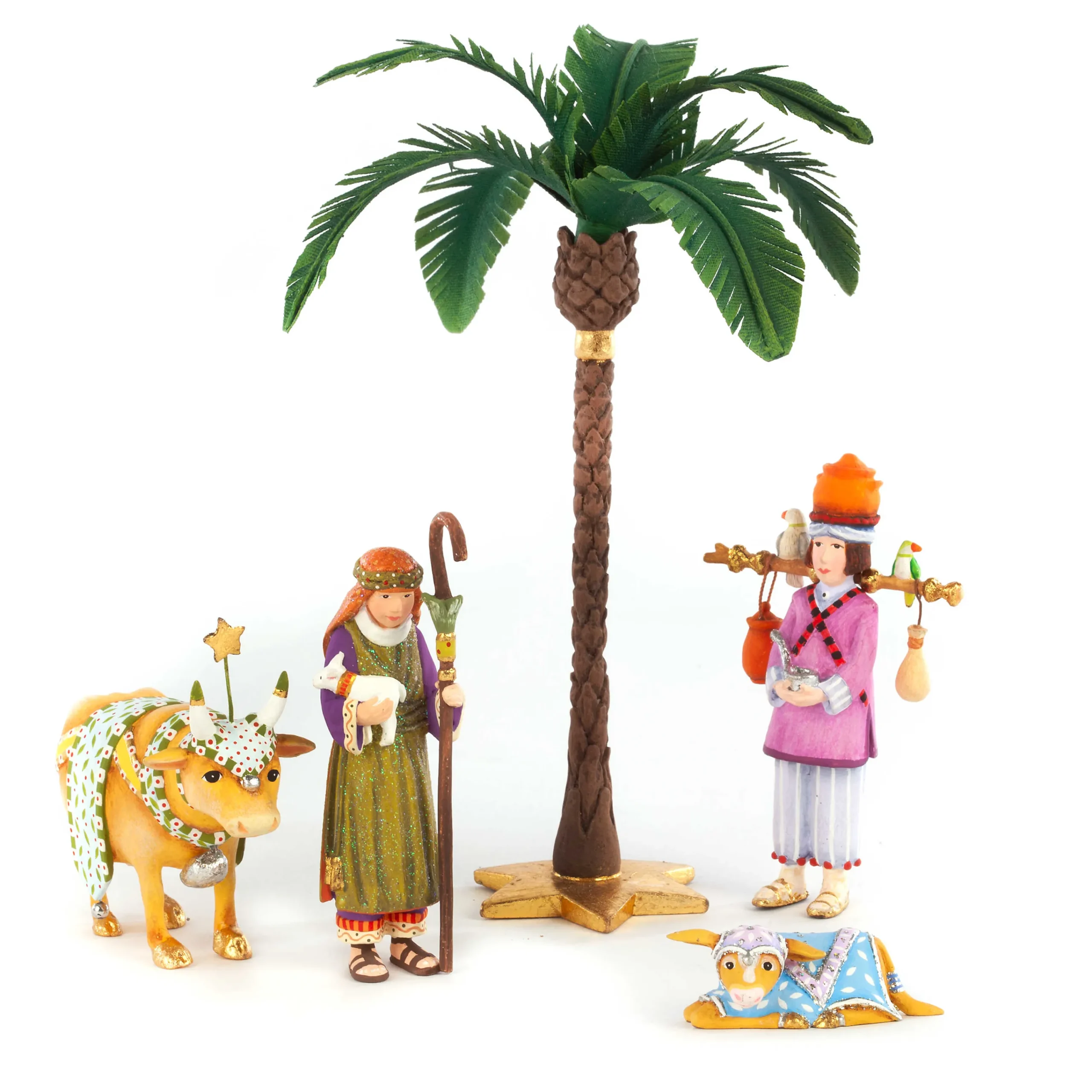 MacKenzie-Childs Patience Brewster Nativity Mini Figures - Shepherd Set| Holiday|Room Accents