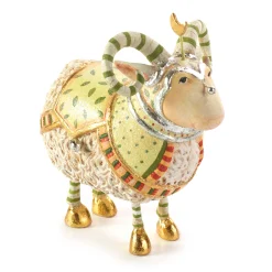 MacKenzie-Childs Patience Brewster Nativity Manger Ram Figure| Holiday|Room Accents