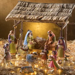 MacKenzie-Childs Patience Brewster Nativity Shepherd Sheep Figures| Holiday|Room Accents