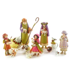 MacKenzie-Childs Patience Brewster Nativity Shepherd Sheep Figures| Holiday|Room Accents