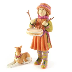 MacKenzie-Childs Patience Brewster Nativity Little Drummer Boy  Dog Figures| Holiday|Room Accents