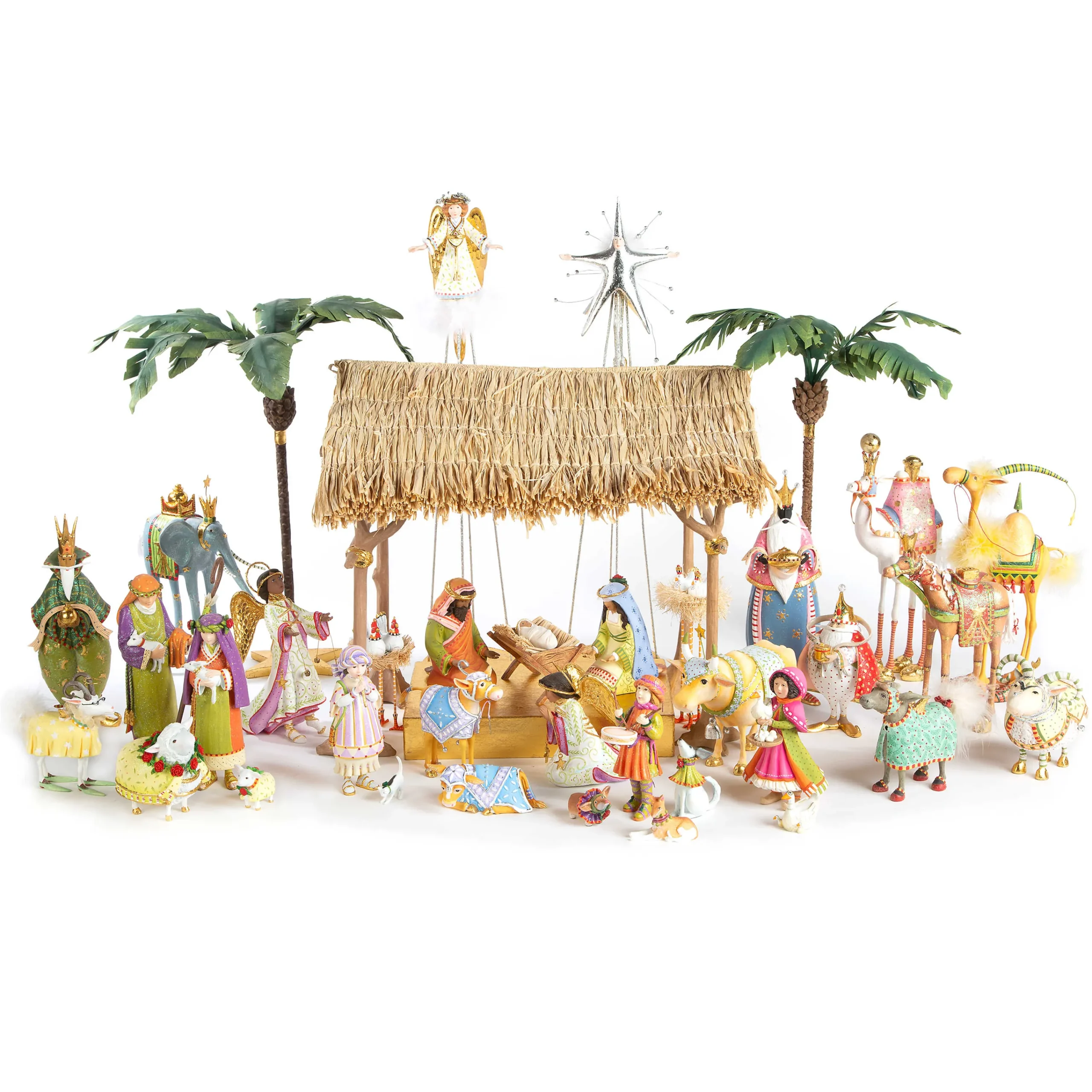 MacKenzie-Childs Patience Brewster Nativity World Holy Family Figures| Holiday|Room Accents