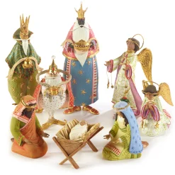 MacKenzie-Childs Patience Brewster Nativity World Holy Family Figures| Holiday|Room Accents