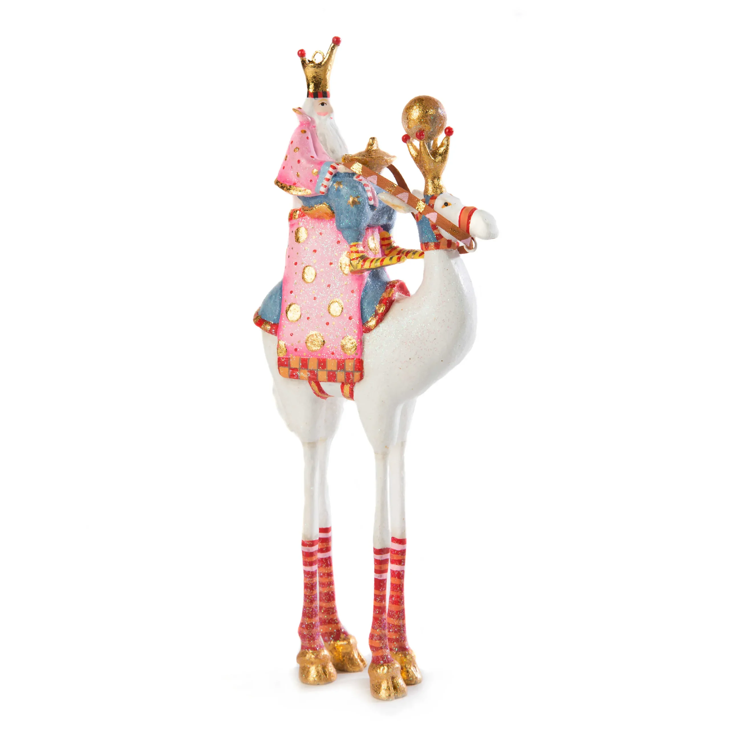 MacKenzie-Childs Patience Brewster Nativity Balthazar on Camel Ornament| Holiday