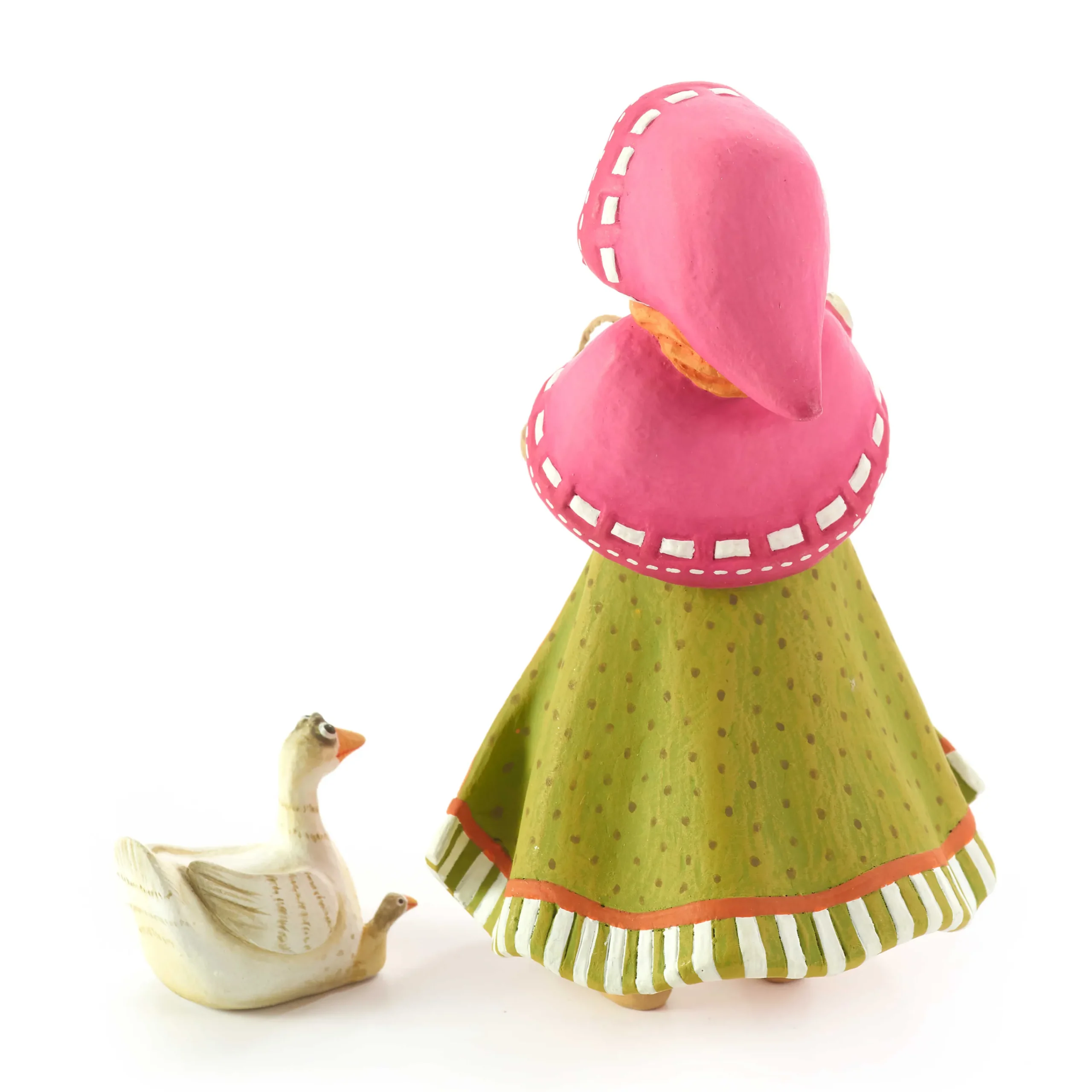 MacKenzie-Childs Patience Brewster Nativity Girl with Duck Figures| Holiday|Room Accents