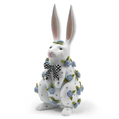 MacKenzie-Childs Patience Brewster Periwinkle Peony Standing Rabbit| Easter|Spring