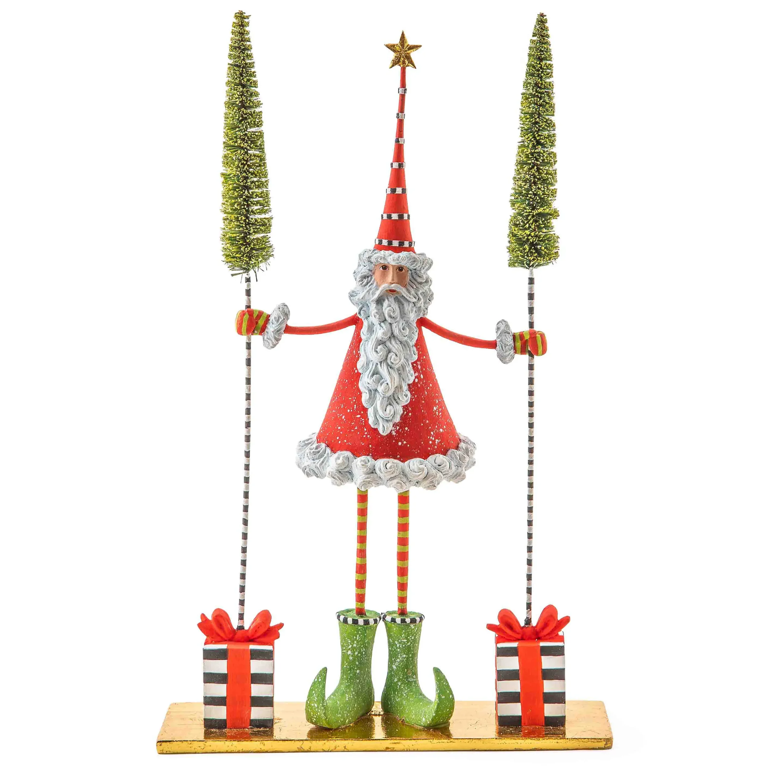 MacKenzie-Childs Patience Brewster Santa Gift Tree Figure| Holiday
