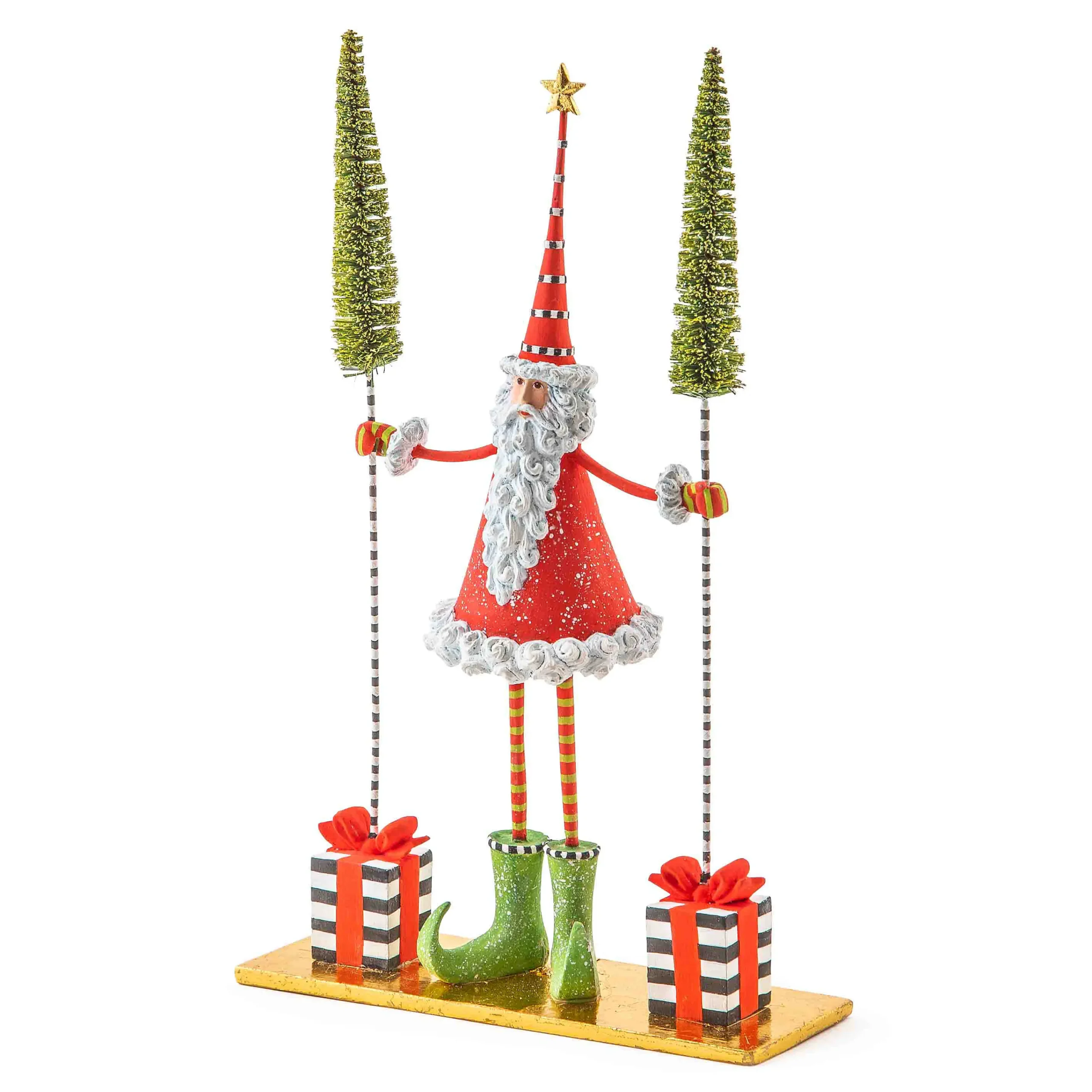 MacKenzie-Childs Patience Brewster Santa Gift Tree Figure| Holiday
