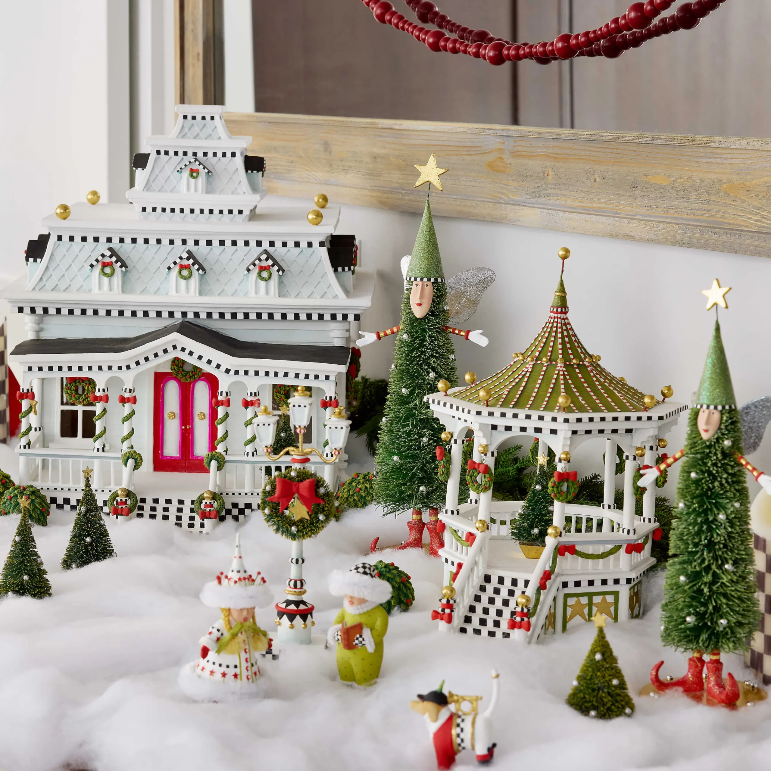 MacKenzie-Childs Patience Brewster Sisal Angel Tree Figures, Set of 2| Holiday|Room Accents
