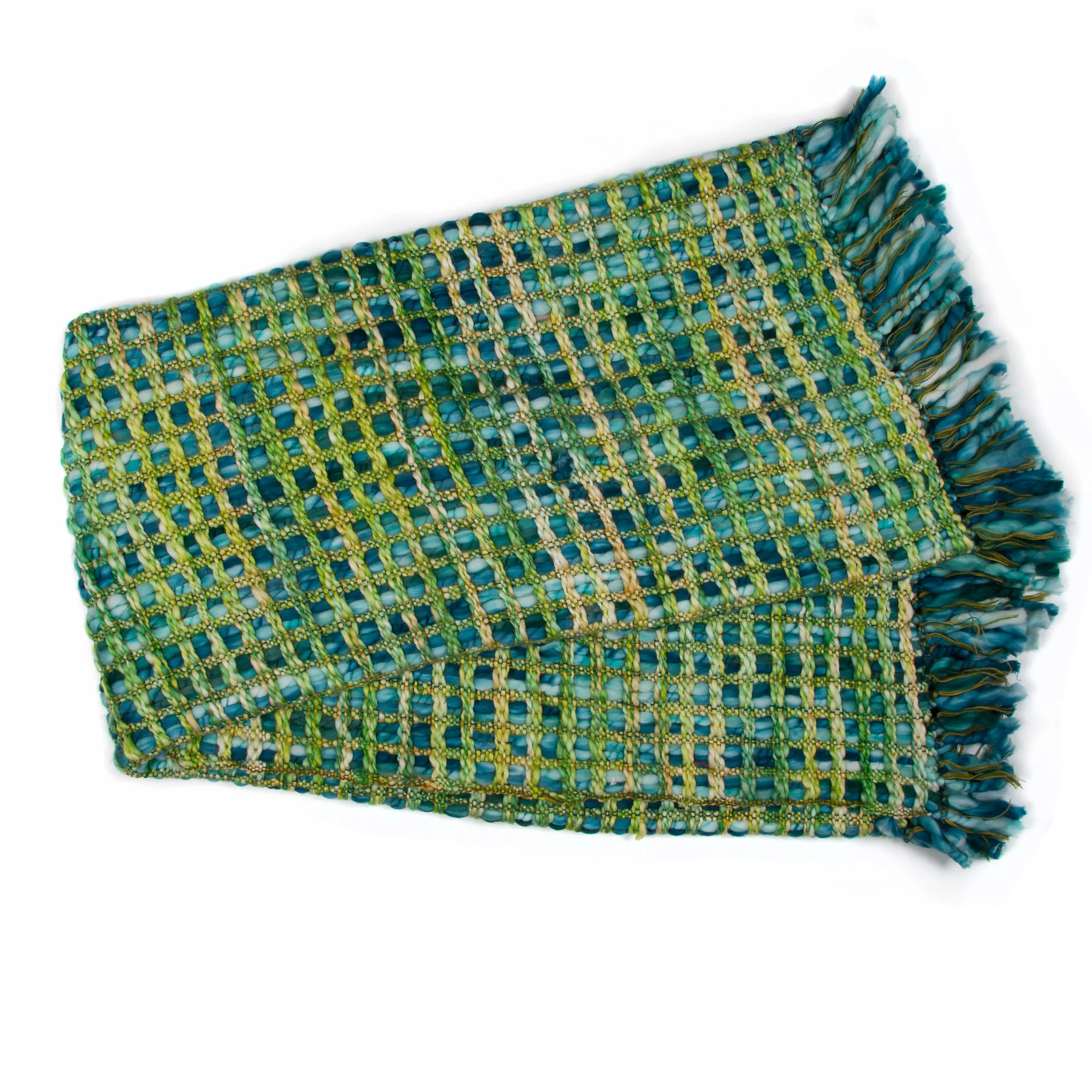 MacKenzie-Childs Peacock Basket Weave Throw| Pillows, Throws, & Cushions