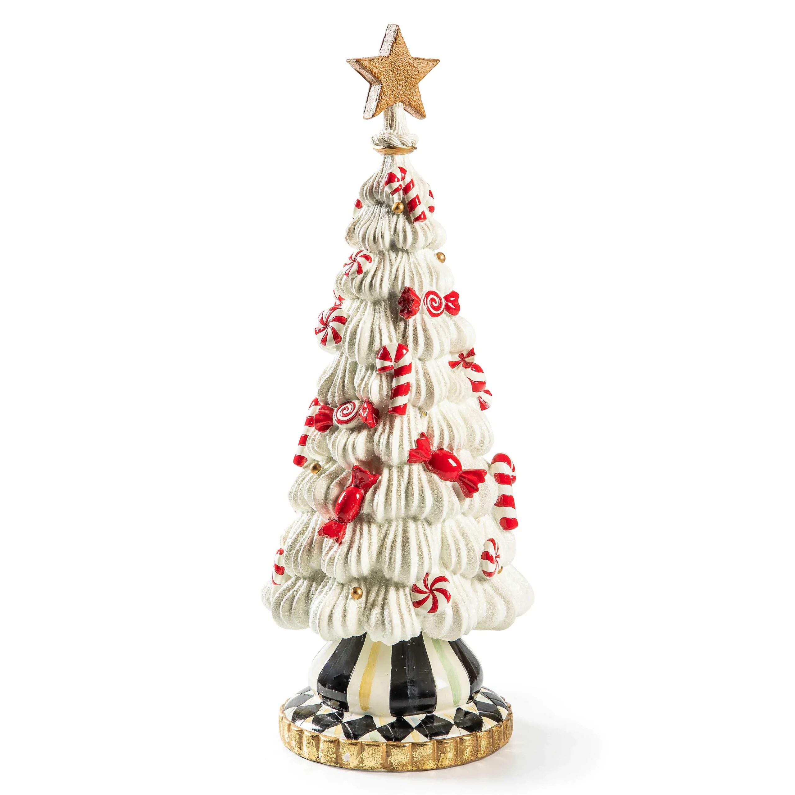 MacKenzie-Childs Peppermint Illuminated Icing Tree| Holiday|Room Accents