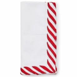 MacKenzie-Childs Peppermint White Napkin| Table Accessories|Kitchen & Table Linens