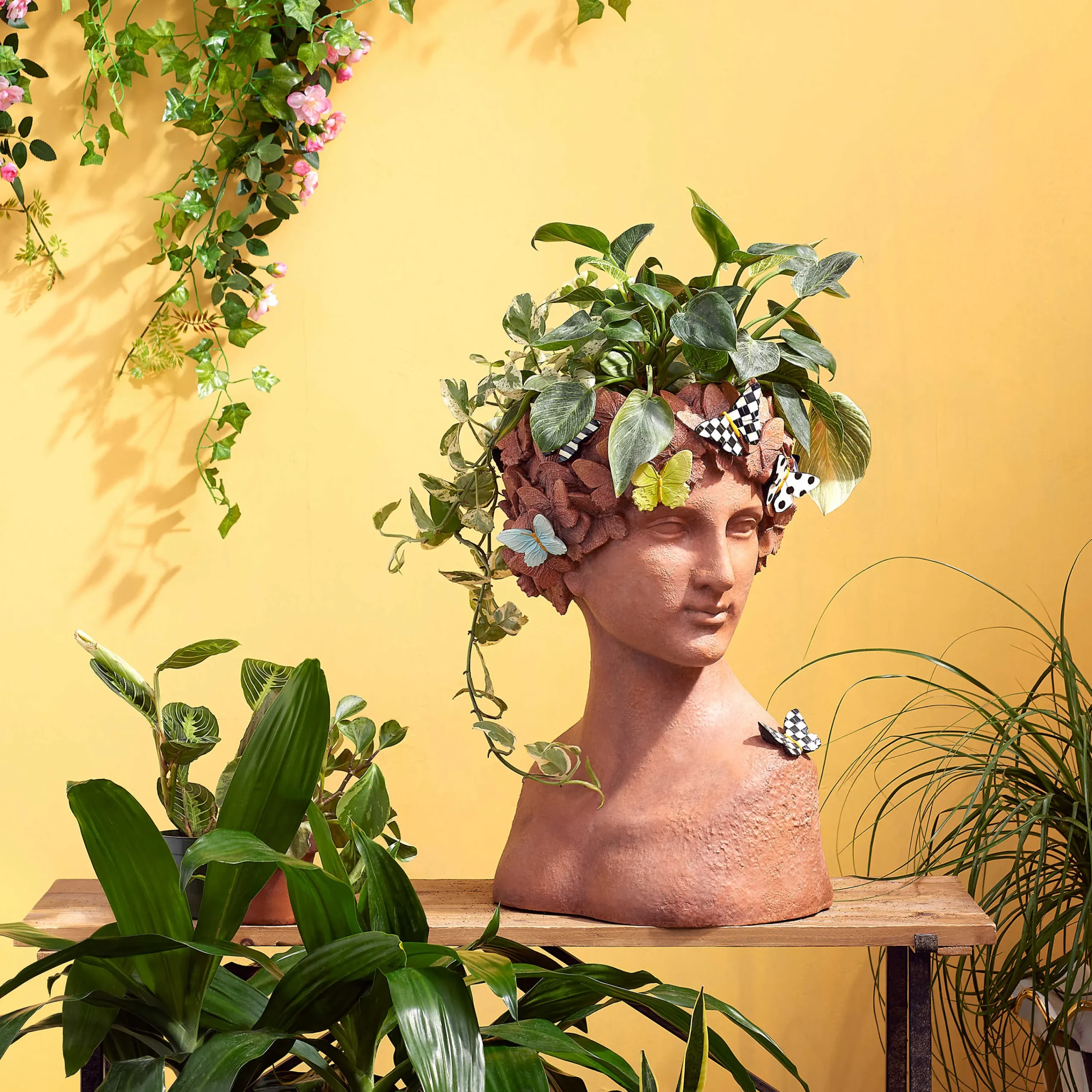MacKenzie-Childs Persephone Small Bust Planter| Outdoor|Room Accents