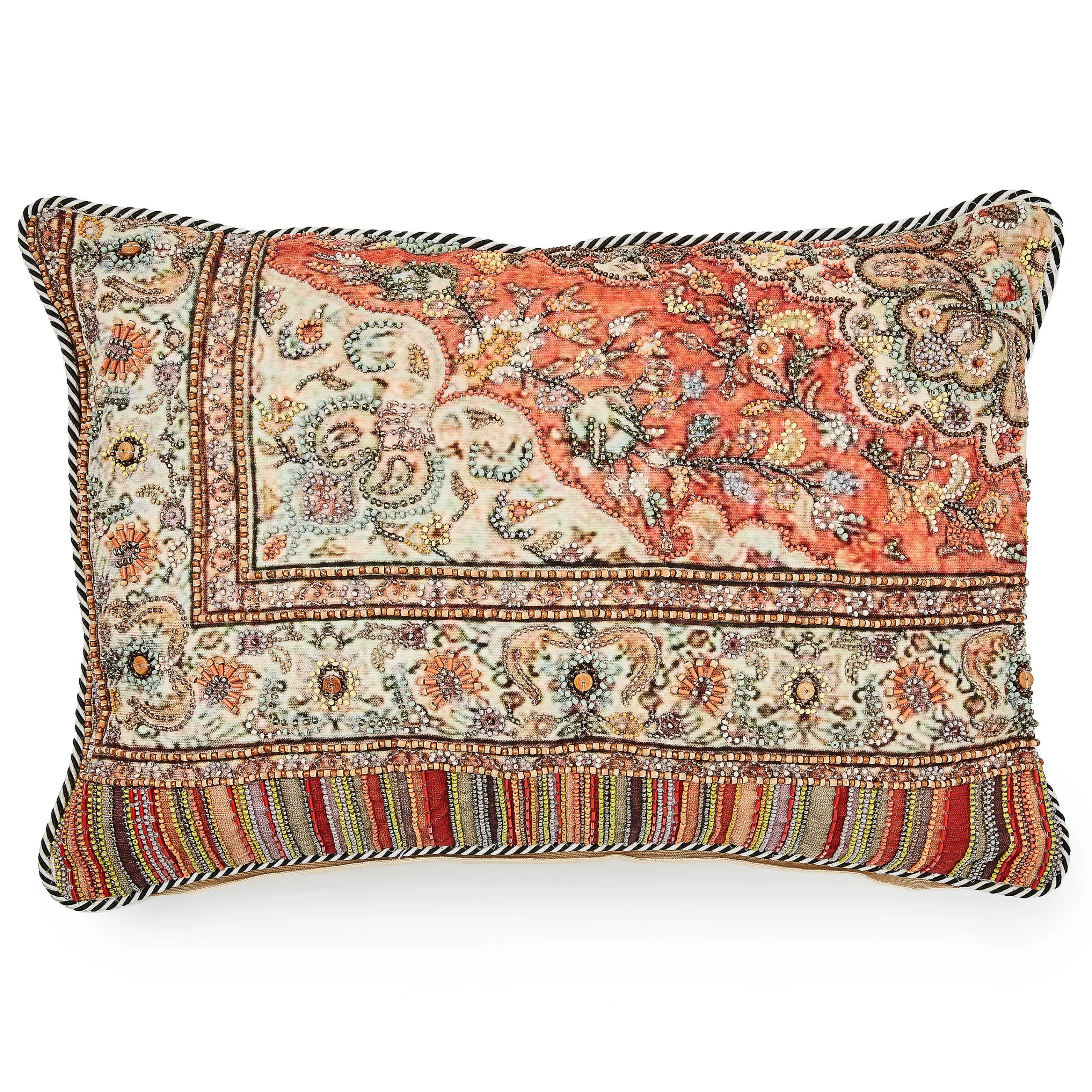 MacKenzie-Childs Persian Beaded Lumbar Pillow| Pillows, Throws, & Cushions