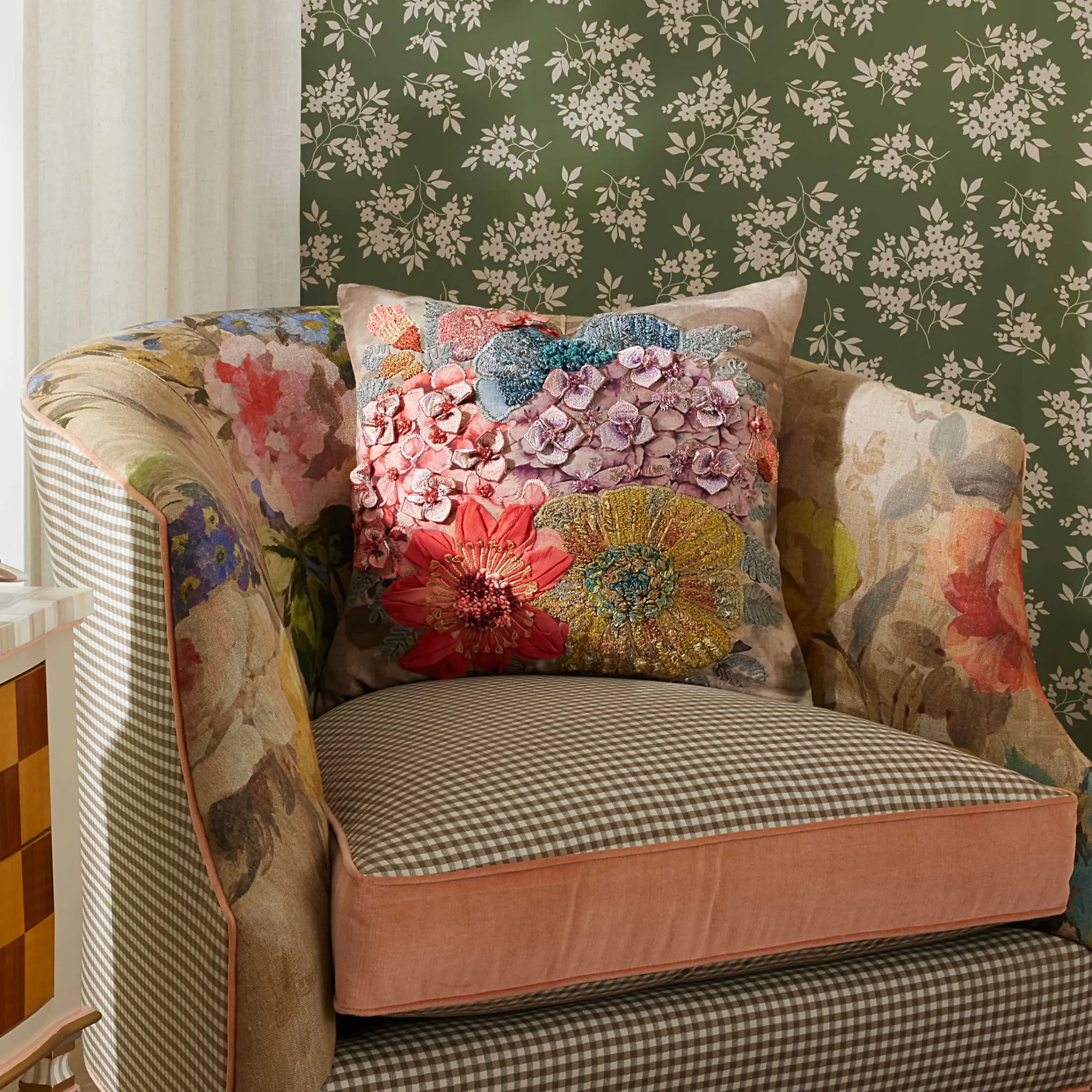 MacKenzie-Childs Petal Palette Floral Throw Pillow| Pillows, Throws, & Cushions