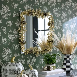 MacKenzie-Childs Petal Square Gold Wall Mirror| Room Accents