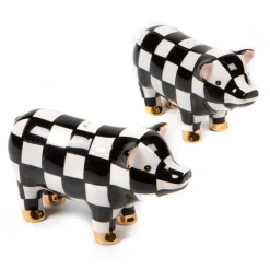 MacKenzie-Childs Pig Salt  Pepper Set| Spring|Table Accessories