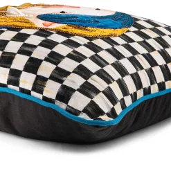 MacKenzie-Childs Pig With Pearl Earring Throw Pillow| Pillows, Throws, & Cushions