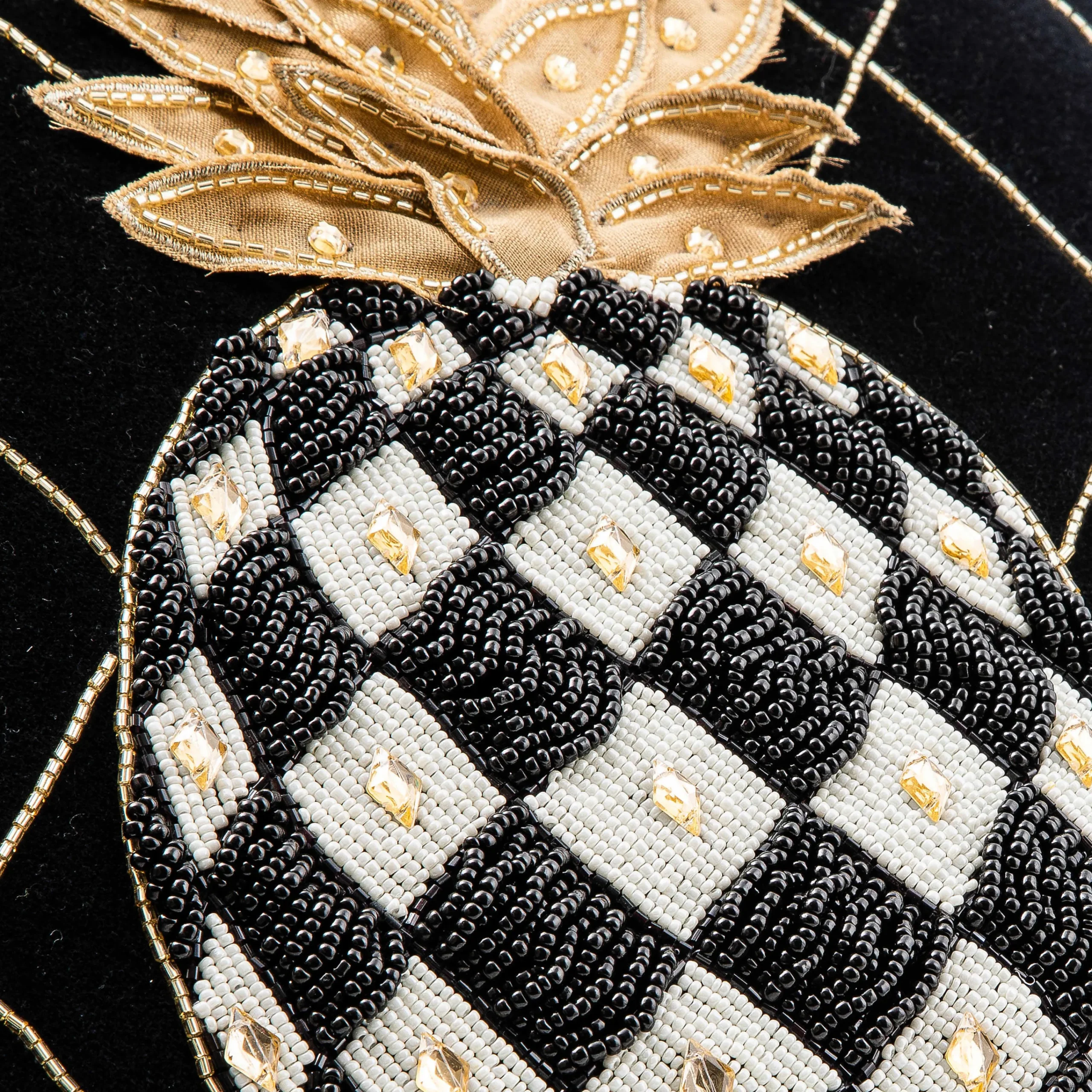 MacKenzie-Childs Pineapple Black Pillow| Pillows, Throws, & Cushions