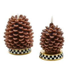 MacKenzie-Childs Pinecone Flicker Candles, Set of 2| Decor Sets|Candles & Fragrances