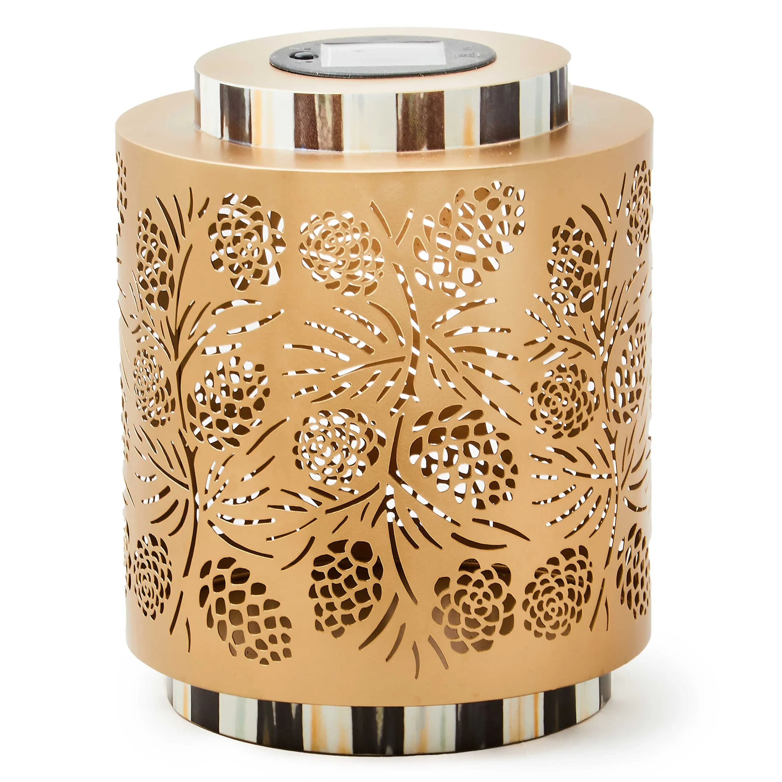 MacKenzie-Childs Pinecone Short Solar Lantern| Holiday|The Fall Shop