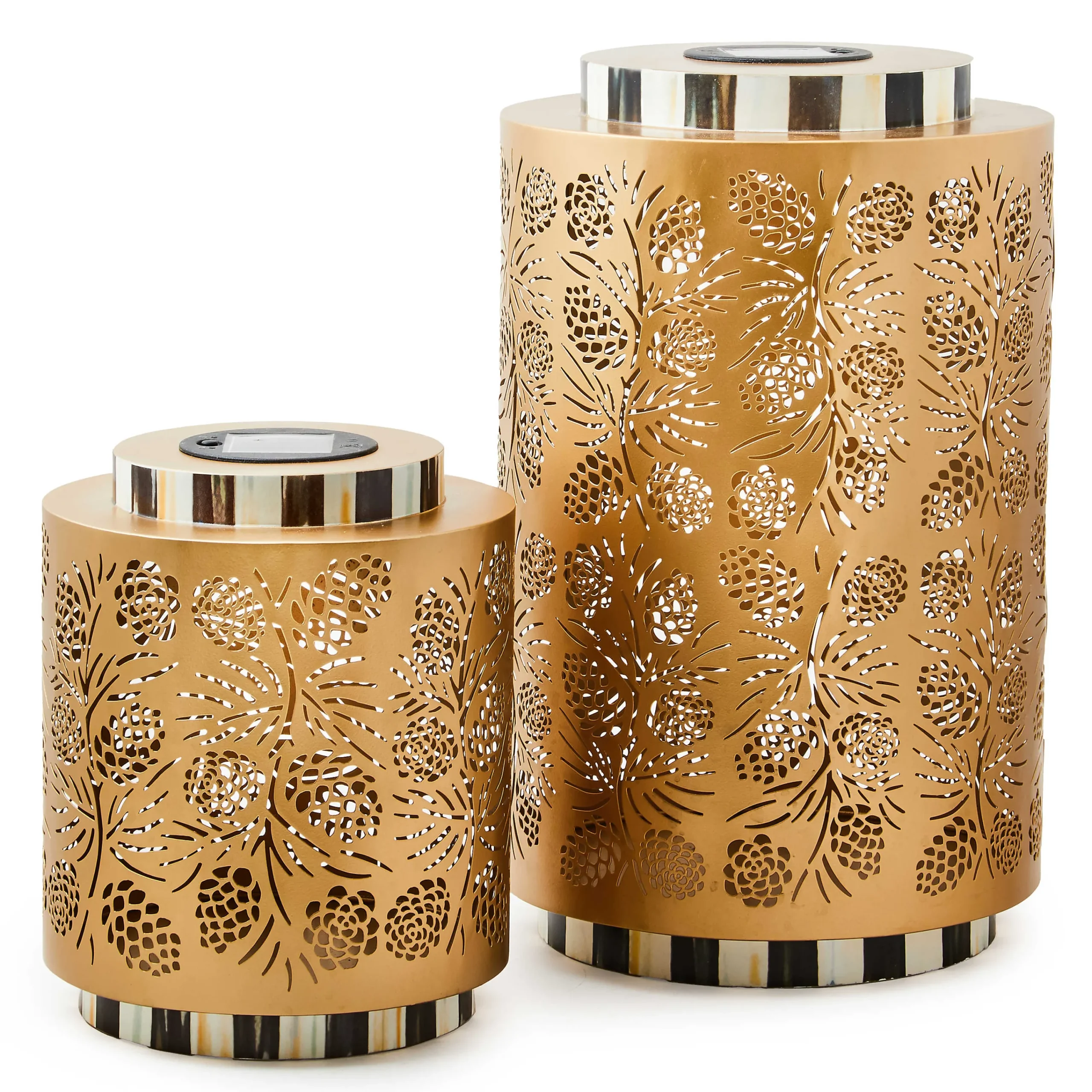 MacKenzie-Childs Pinecone Short Solar Lantern| Holiday|The Fall Shop