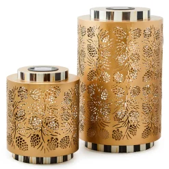 MacKenzie-Childs Pinecone Tall Solar Lantern| Holiday|The Fall Shop