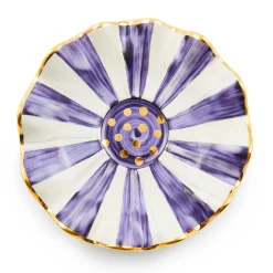 MacKenzie-Childs Plum Check Ceramic Saucer| The Coffee Shop|Fall Entertaining