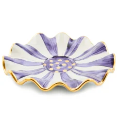 MacKenzie-Childs Plum Check Ceramic Saucer| The Coffee Shop|Fall Entertaining